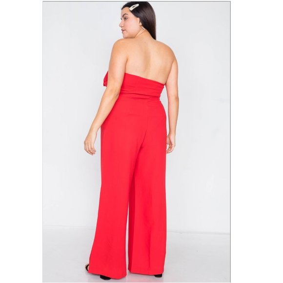NWT PLUS SIZE Sleeveless Wide Leg Jumpsuit - Picture 2 of 4